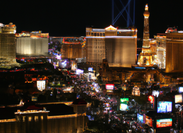 las vegas strip at night