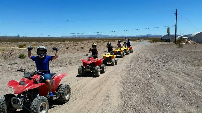 Las Vegas Nevada online, Private Custom Tours, group of ATV riders on private tour in desert